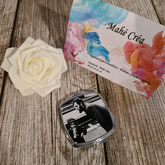 Miroir de poche personnalisé - Modèle photo