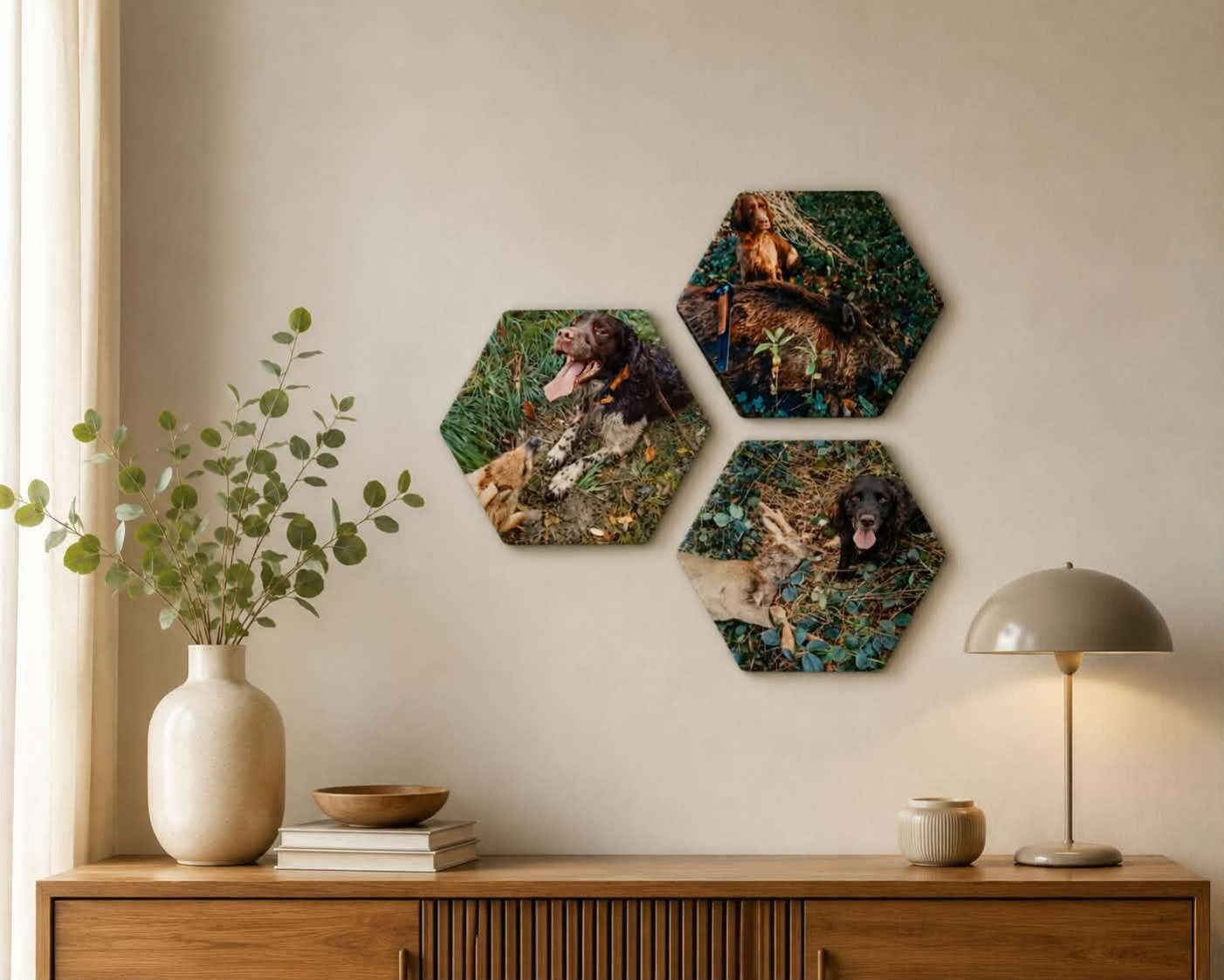 Plaque hexagonal modulable personnalisé - Modèle photo
