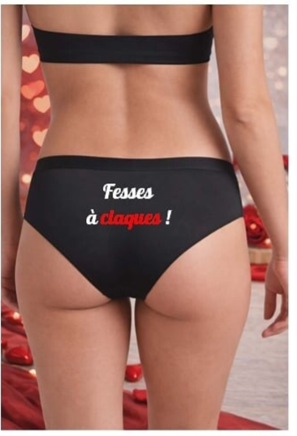 Culotte personnalisée - Modèle "Fesses à claques ! "