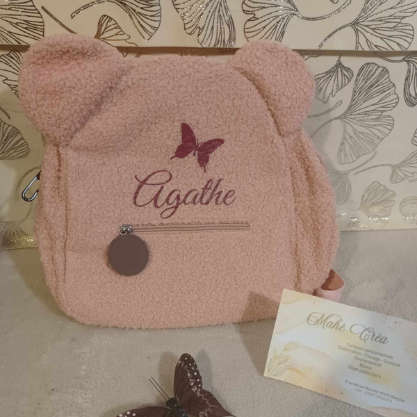 Sac à dos ourson personnalisé - Modèle papillon