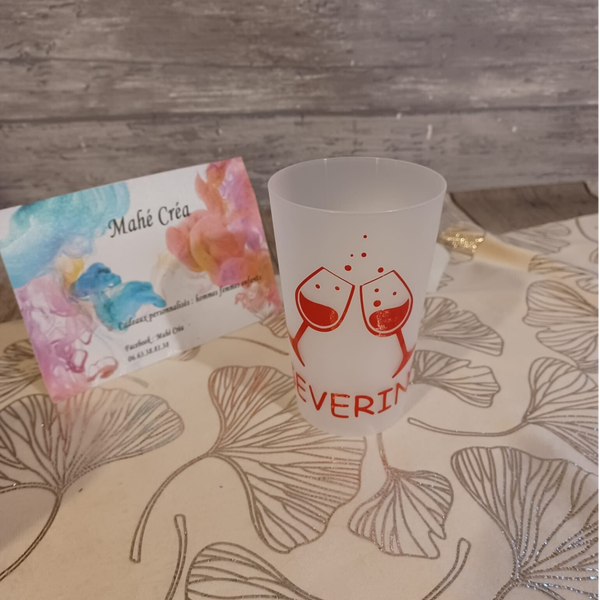 Gobelet personnalisé vinyle adhésif - Modèle verre de champagne