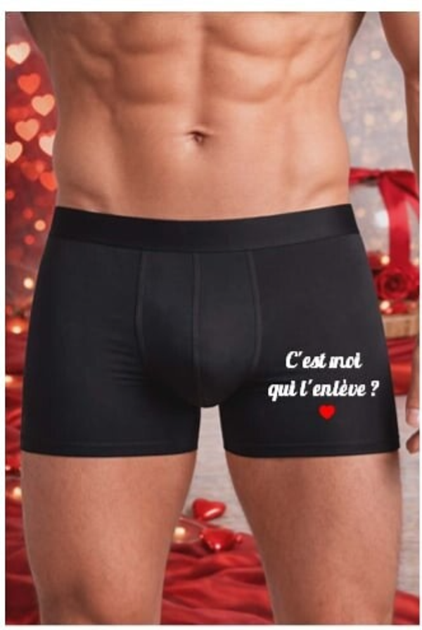 Boxer personnalisé - Modèle "C'est moi qui l'enlèves ?"