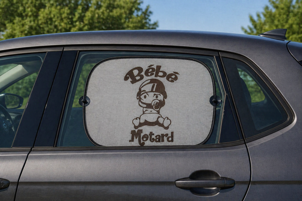 Pare-soleil personnalisé - Modèle bébé motard