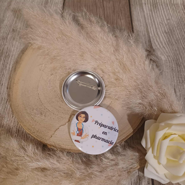 Badge personnalisé - Modèle médecin avec stéthoscope