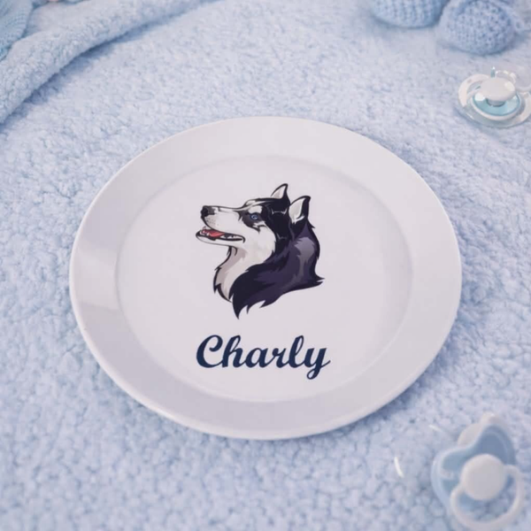 Assiette polymère personnalisée - Modèle husky