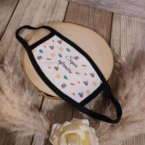 Masque barrière personnalisé - Modèle motifs médicaux