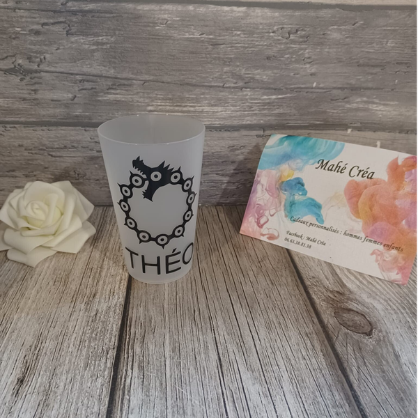 Gobelet personnalisé vinyle adhésif - Modèle couronne dragon