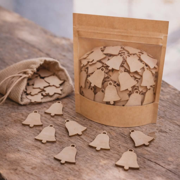 Sachet de confetti en bois - Modèle cloche