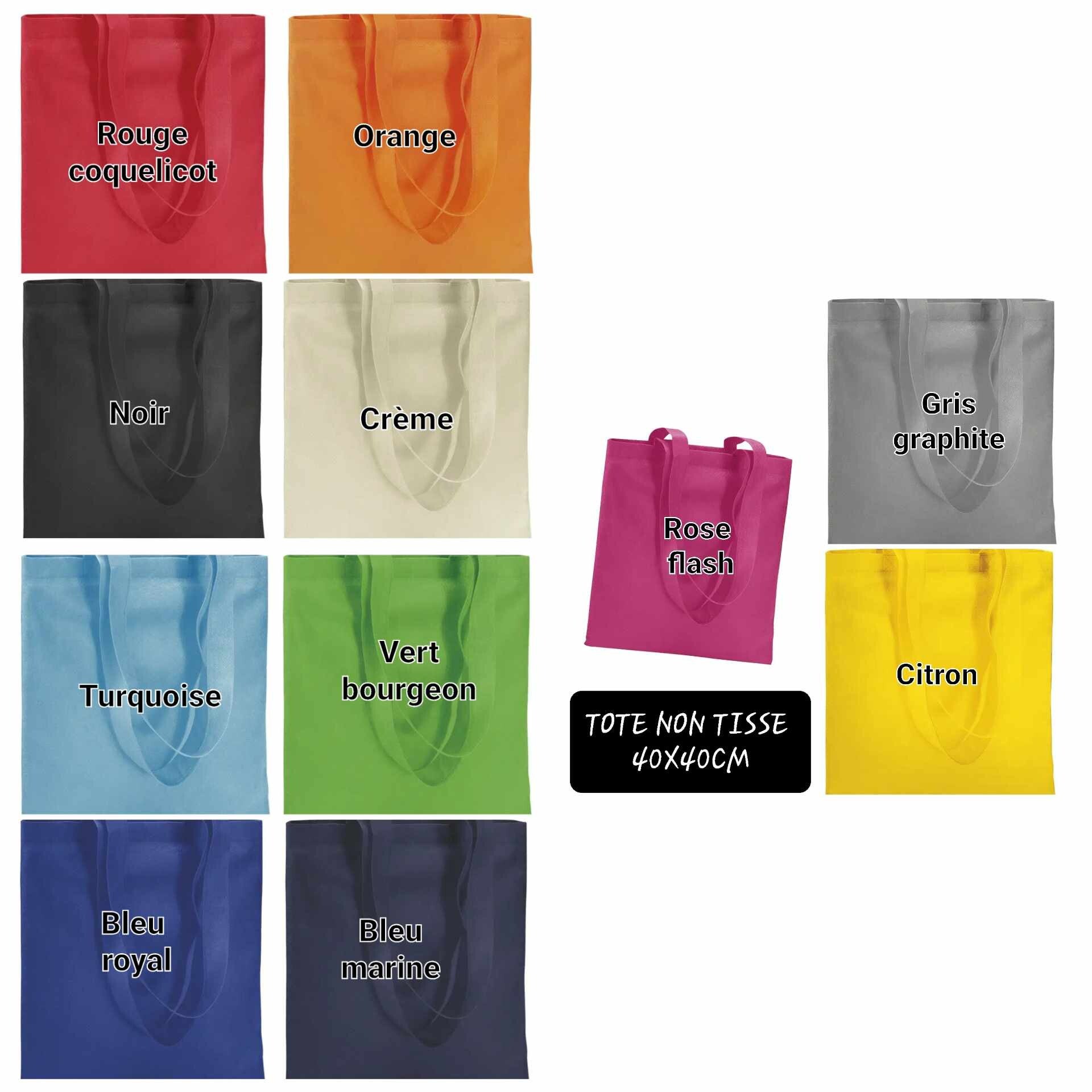 Tote bag couleur personnalisé - Modèle 100% personnalisable selon vos souhaits