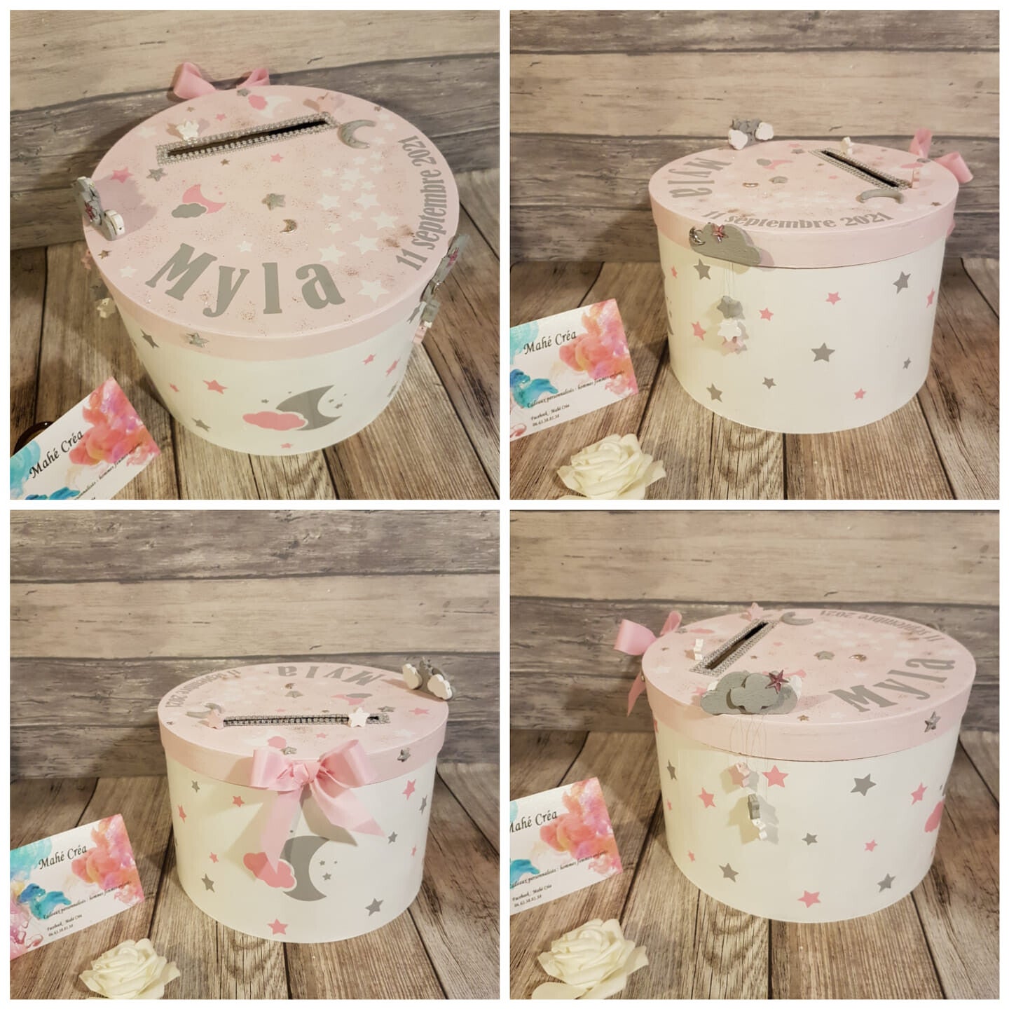 Thème étoile/nuage - Blanc/Rose/Gris