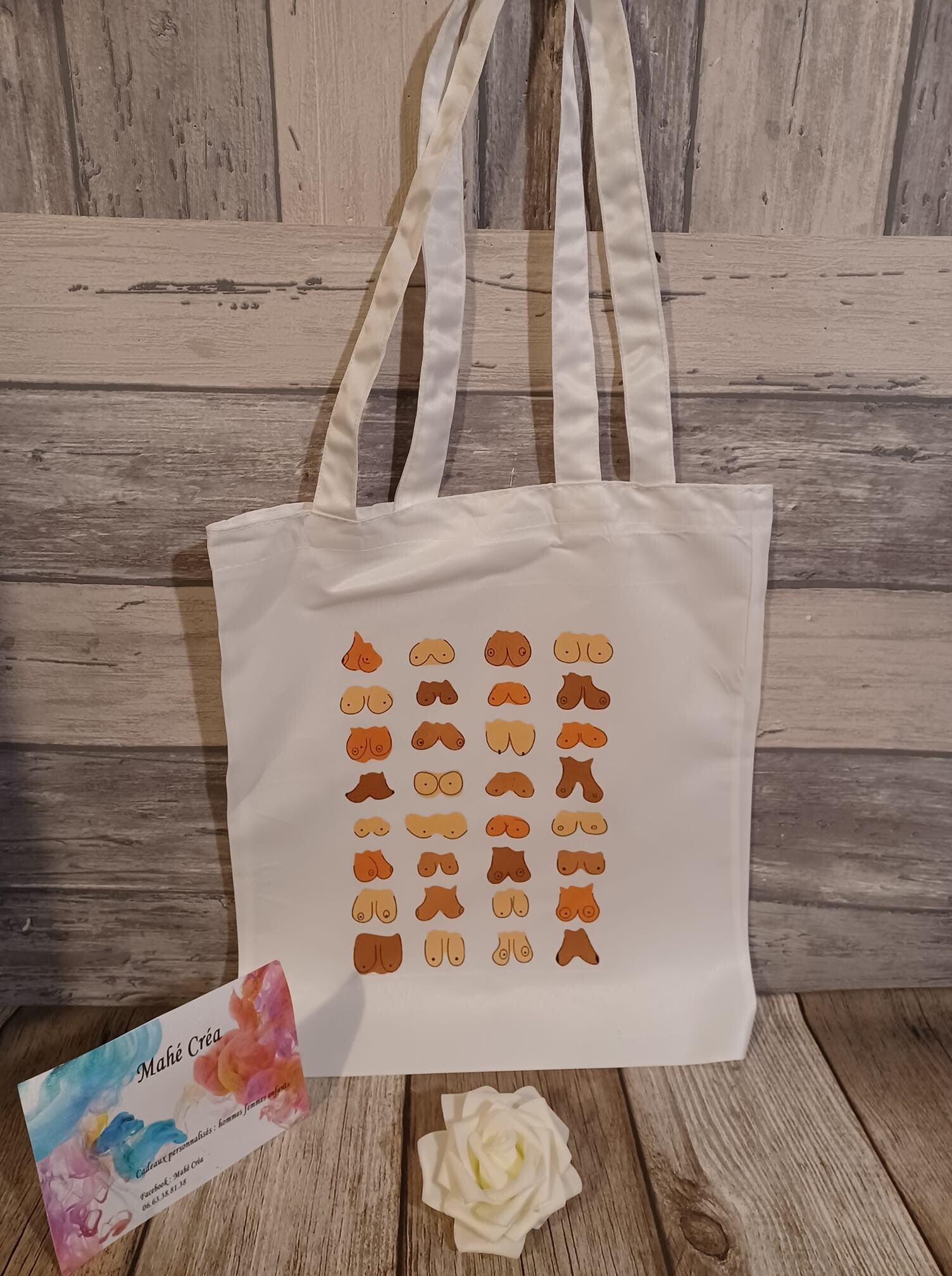 Tote bag personnalisé - Modèle lutte contre le cancer du sein