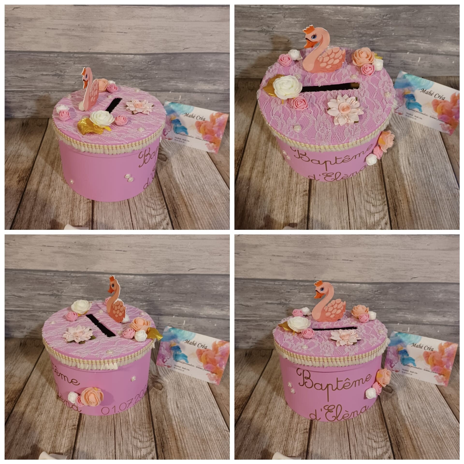 Thème cygne - Rose/Blanc