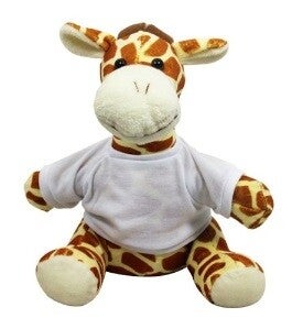 Peluche avec t-shirt personnalisé - Modèle girafe