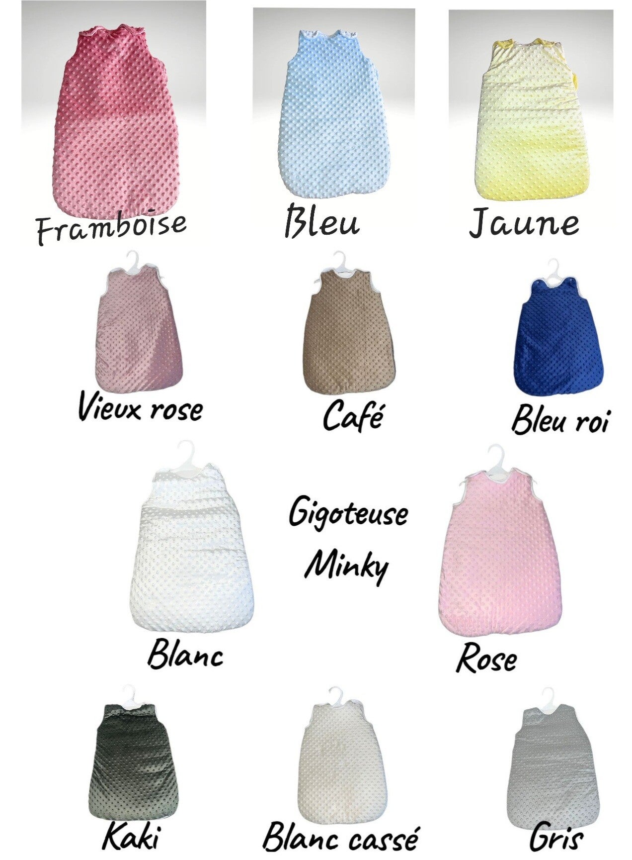 Gigoteuse personnalisée minky - Modèle 100% personnalisable selon vos souhaits