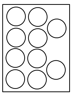 Planche étiquettes autocollantes ronde 6cm - Modèle 100% personnalisable selon vos souhaits