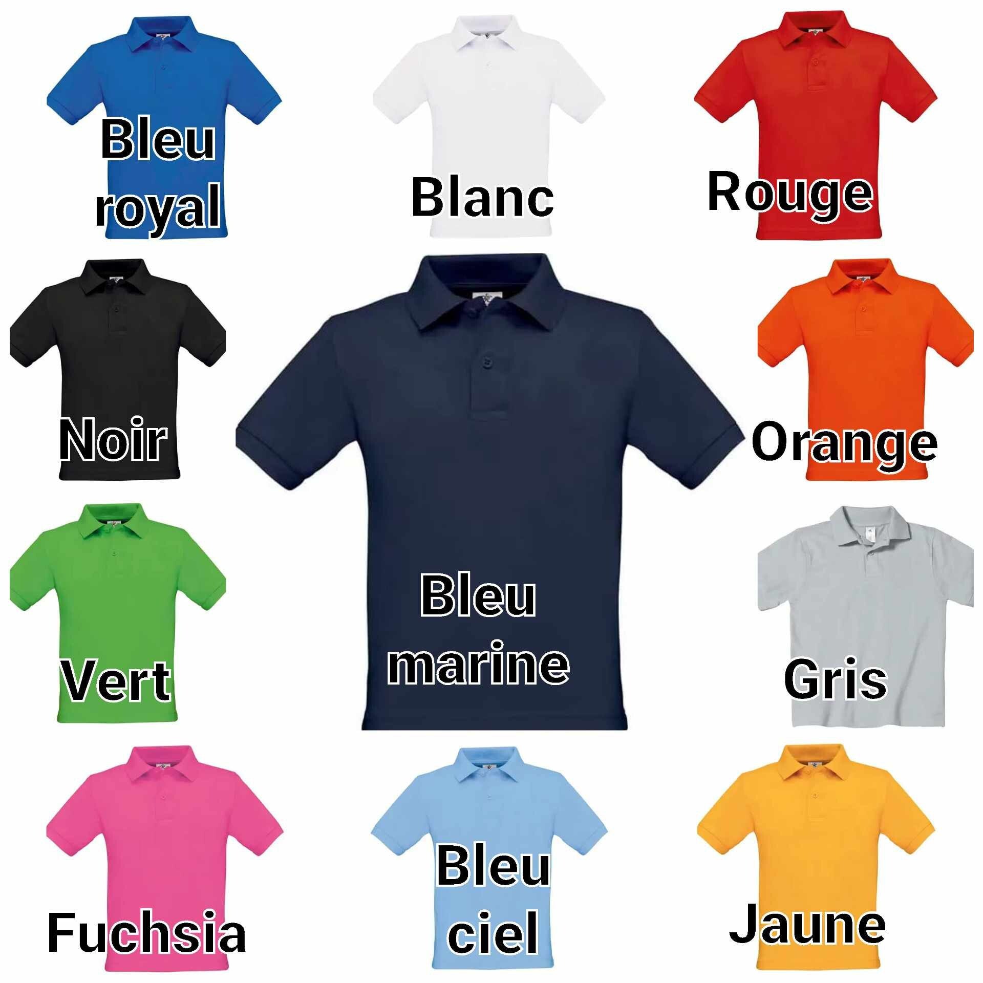 Polo enfant couleur flocage - Modèle 100% personnalisable selon vos souhaits