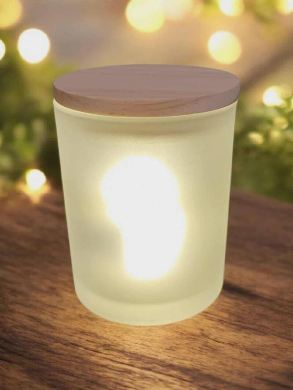 Pot commémoratif avec bougie led personnalisé - Modèle 100% personnalisable selon vos souhaits