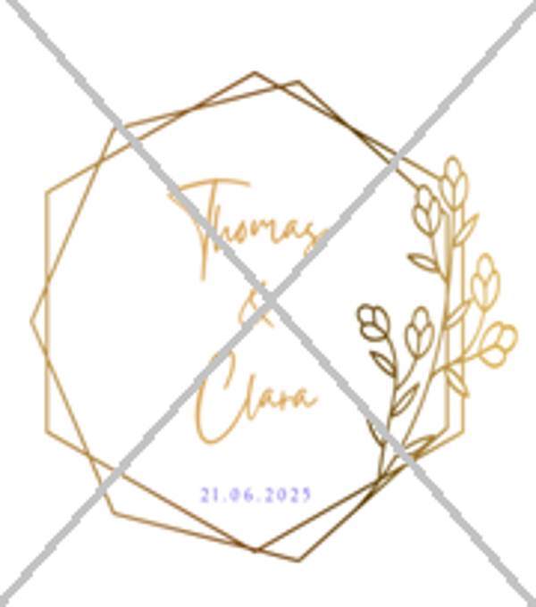 Planche étiquettes autocollantes ronde 4cm - Modèle couronne épi doré