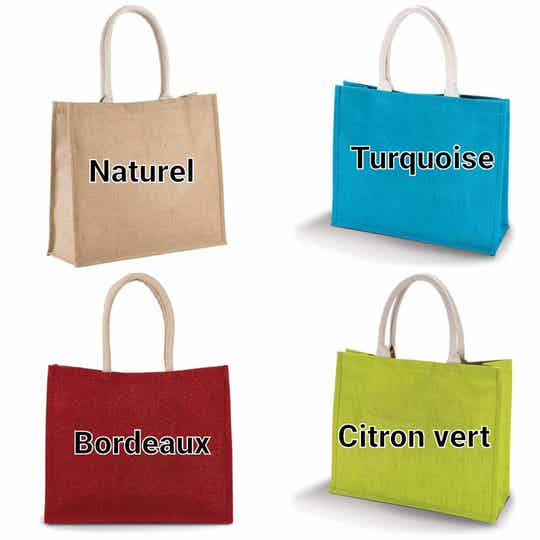 Sac cabas en jute personnalisé - Modèle 100% personnalisable selon vos souhaits