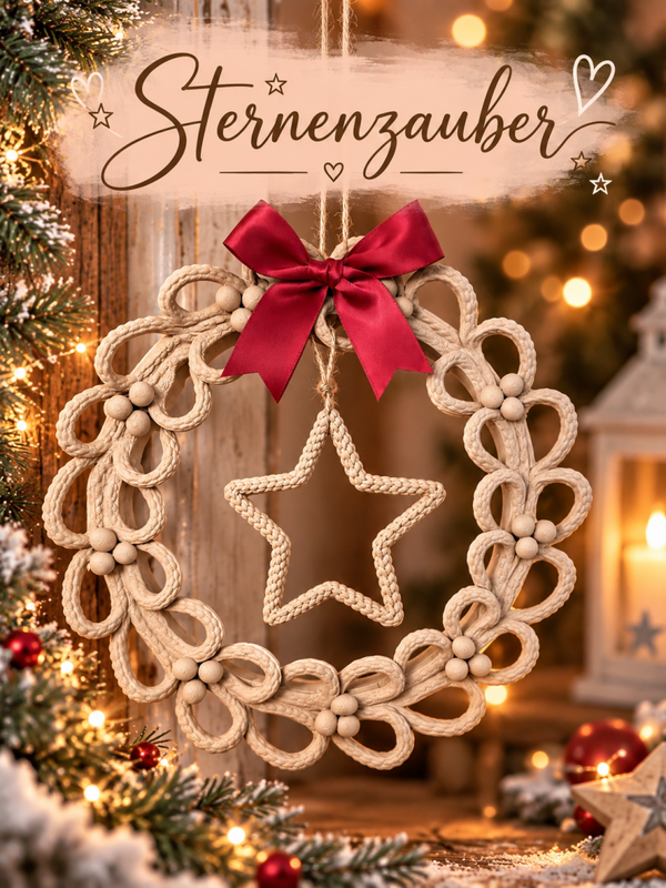 Weihnachtskranz mit Stern