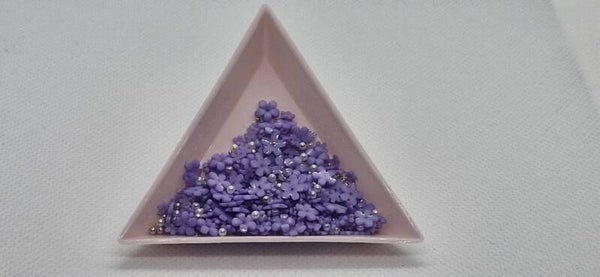 Purple Flowers & Caviar Bead Mix