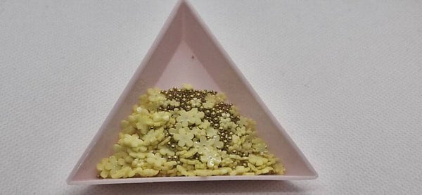 Yellow Flowers & Caviar Bead Mix
