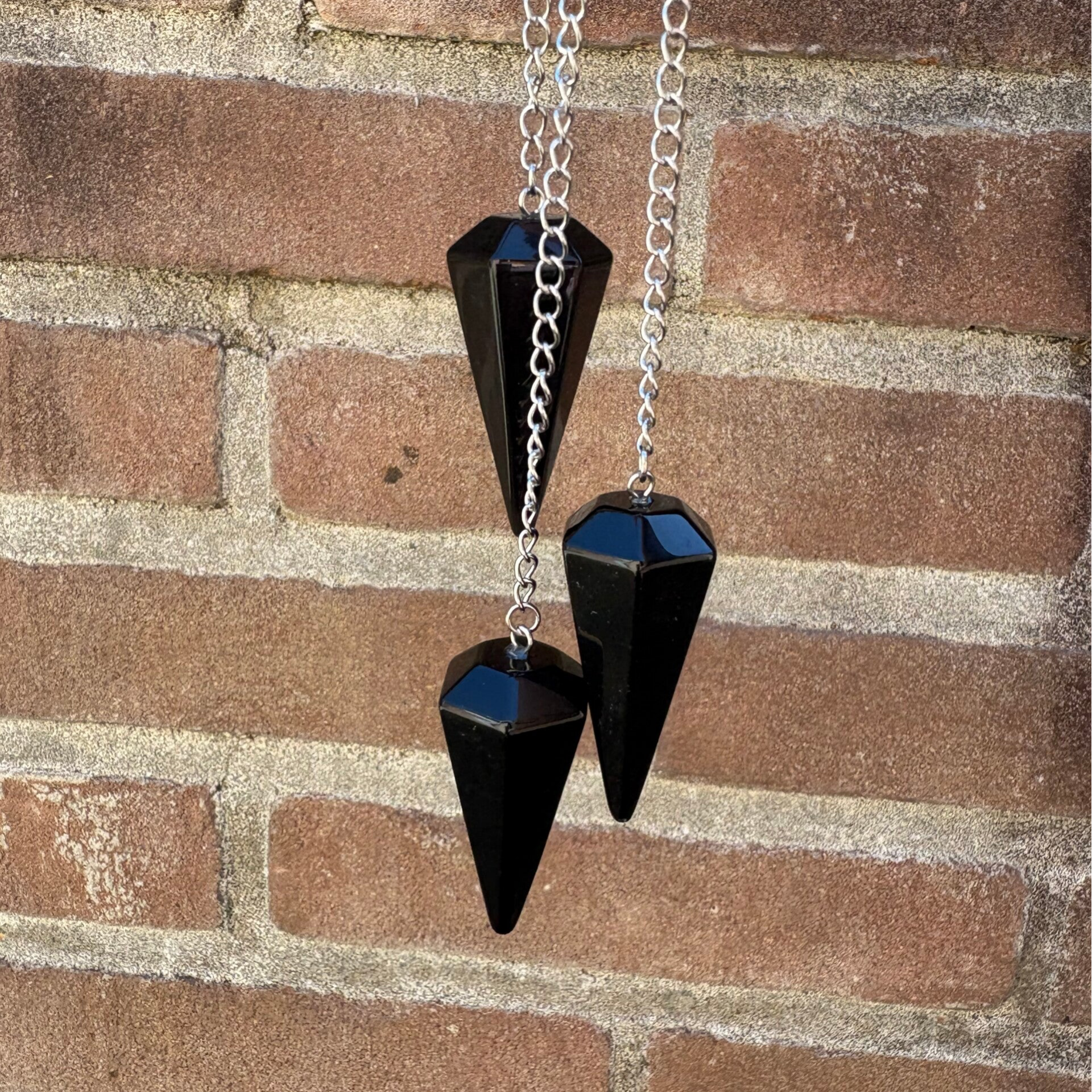 Zwarte Obsidiaan Pendel