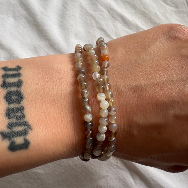 Botswana Agaat Kogelarmband 4mm