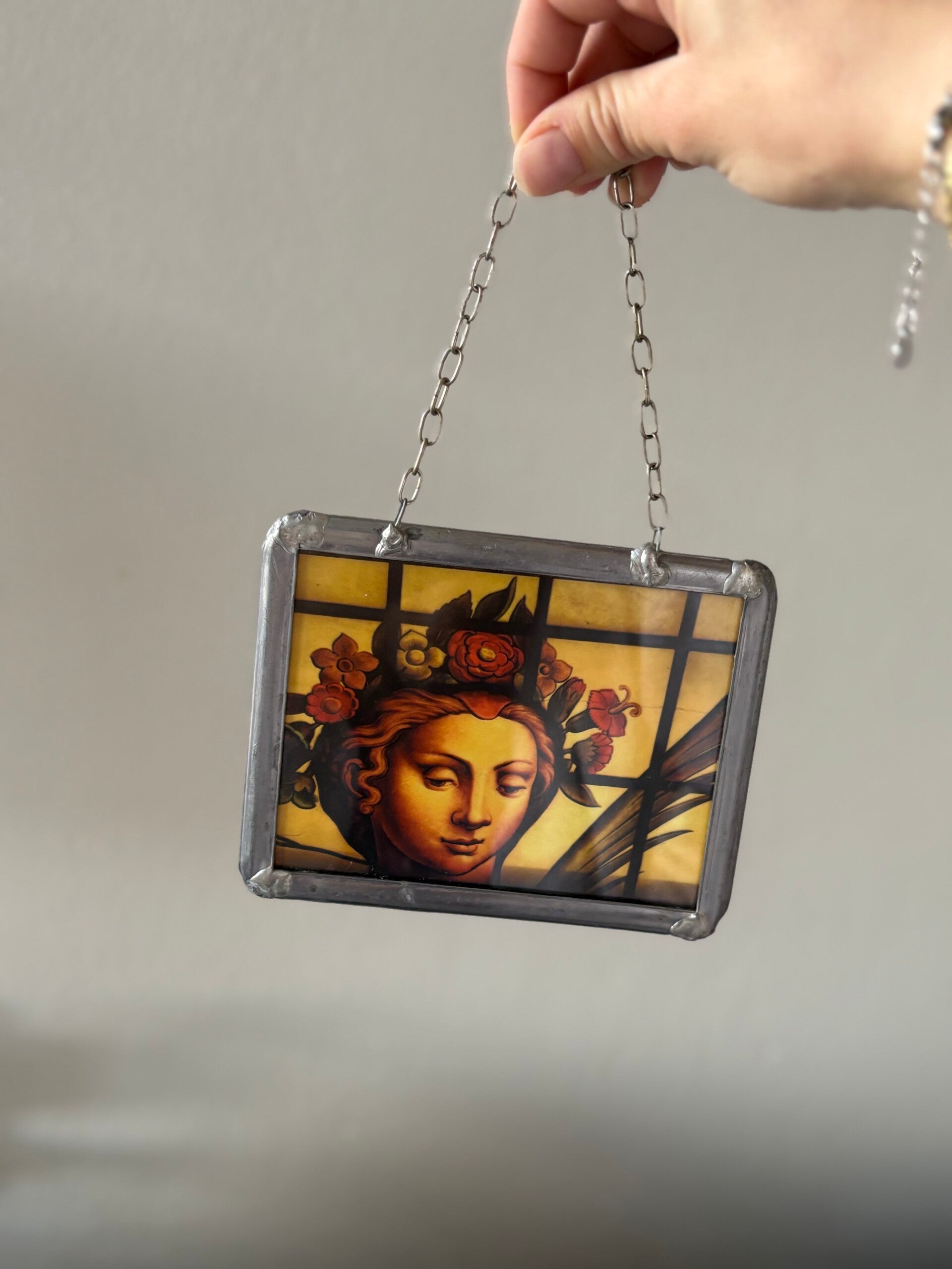 Vintage Glas In Lood Hanger