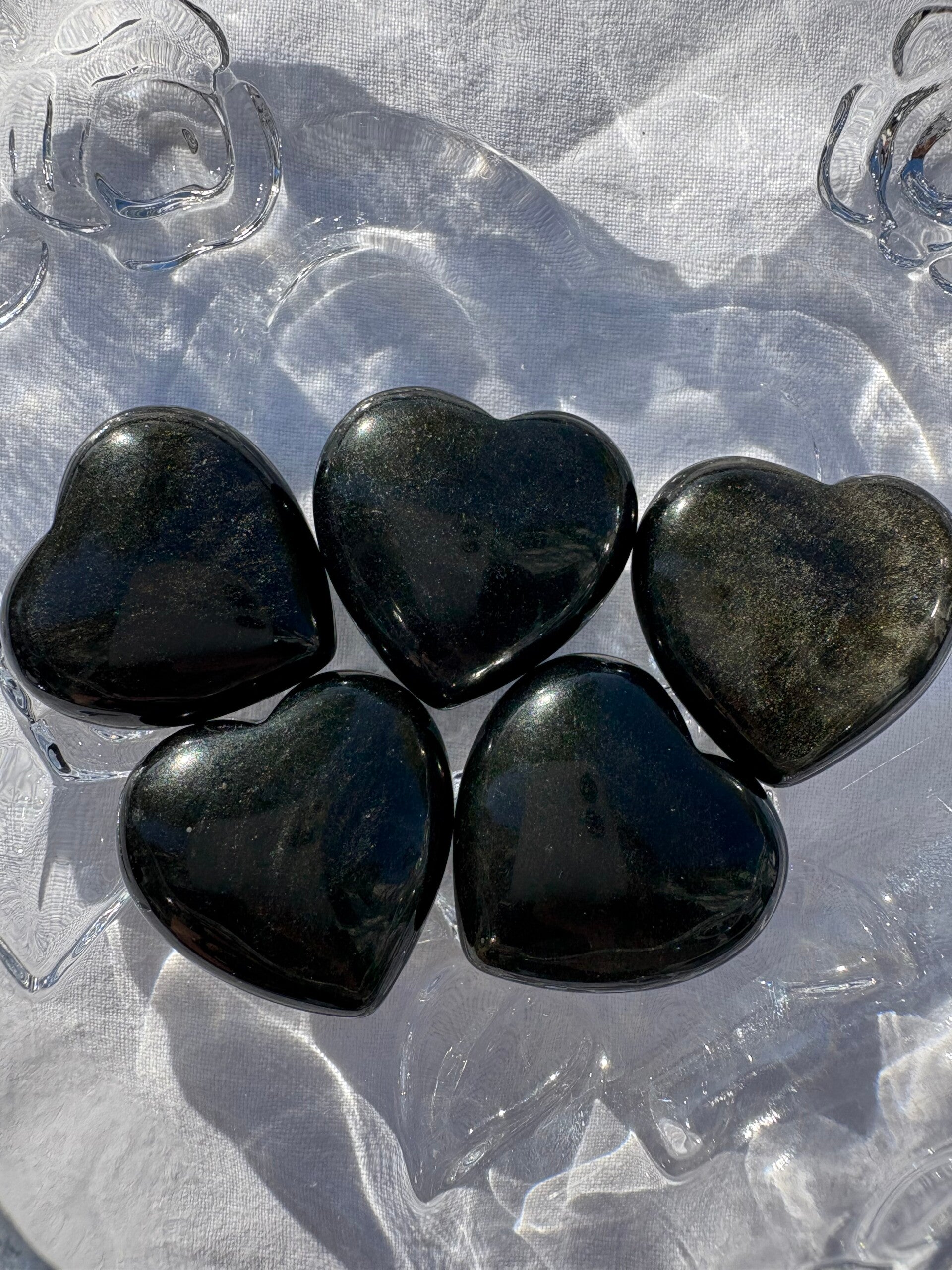 Goud Obsidiaan Hart 3cm