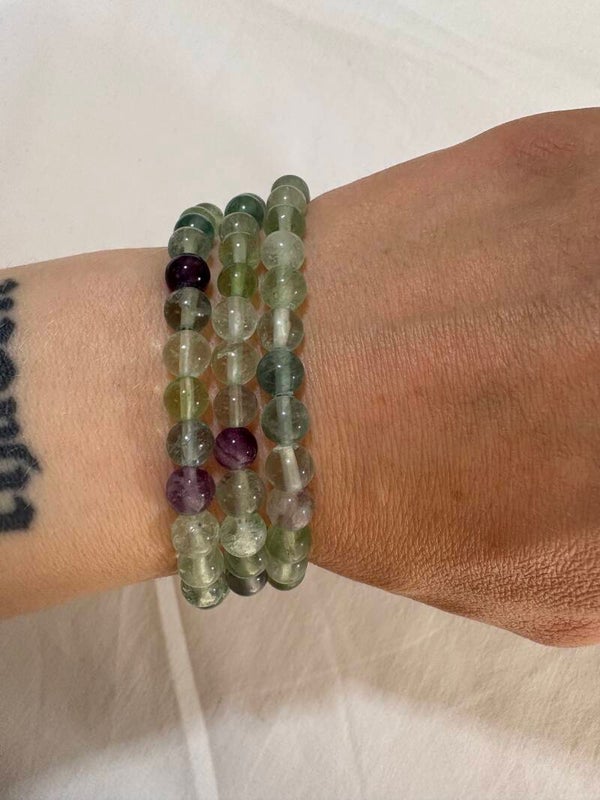 Fluoriet Kogelarmband 6mm
