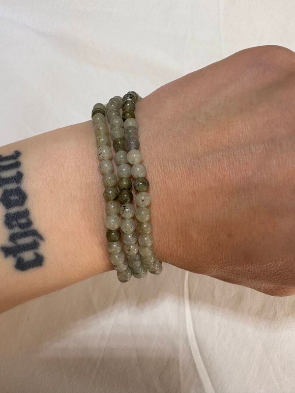 Labradoriet Kogelarmband 4mm