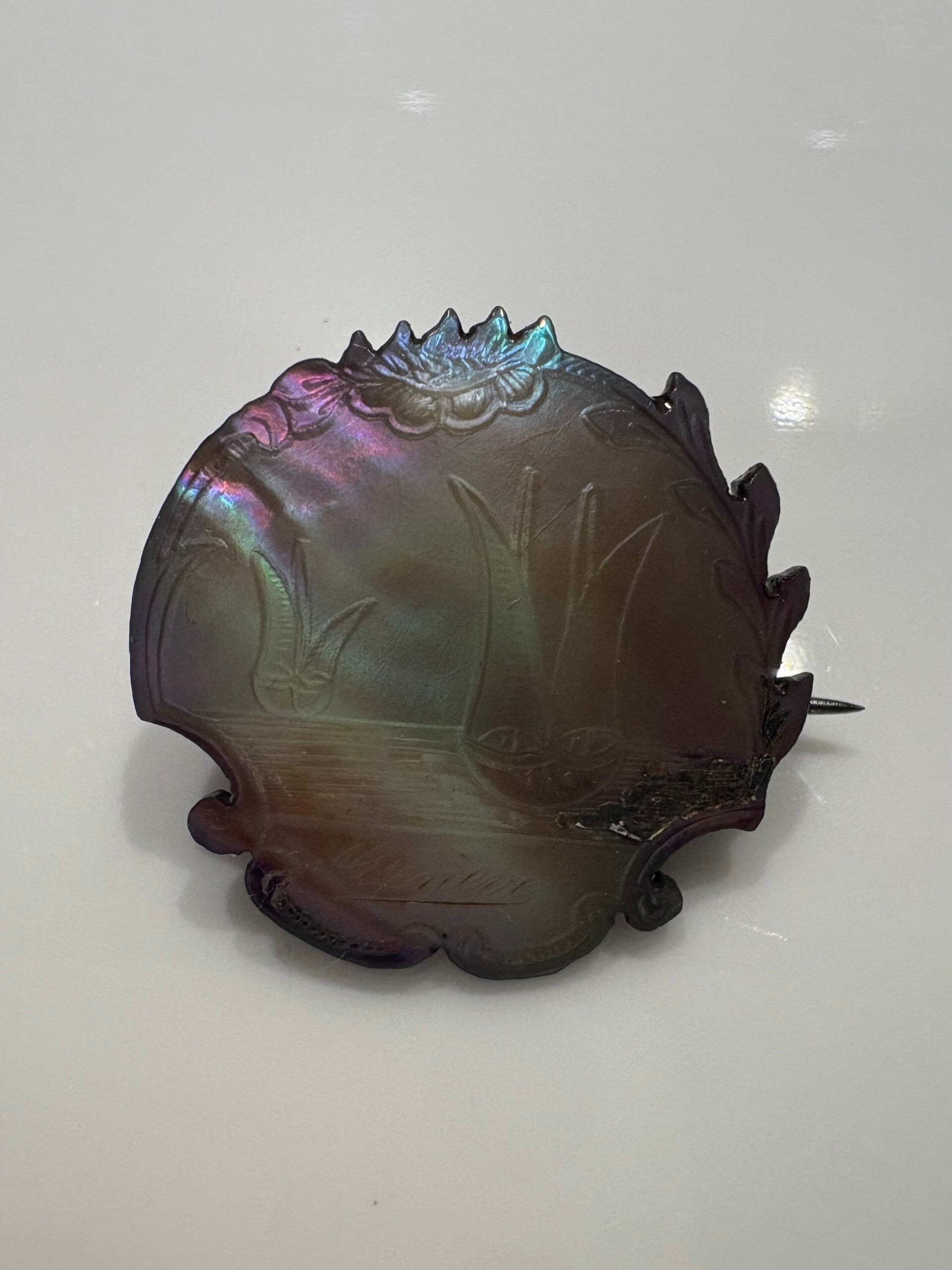 Vintage Broche Parelmoer