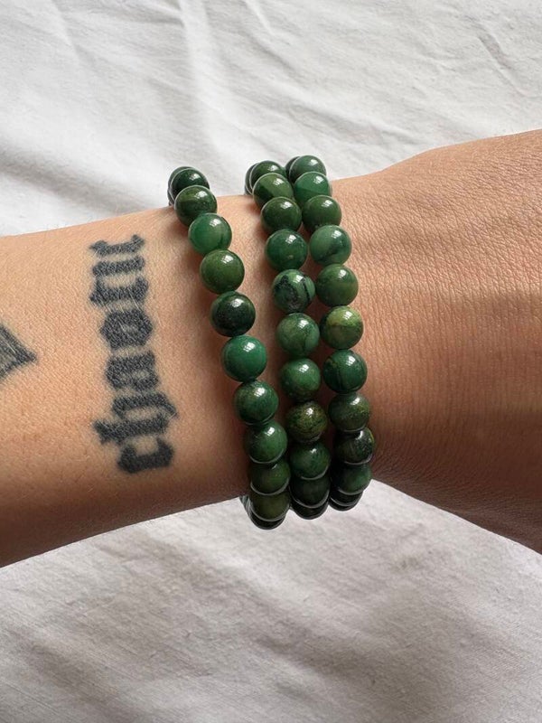 Afrikaanse Jade Kogelarmband 6mm