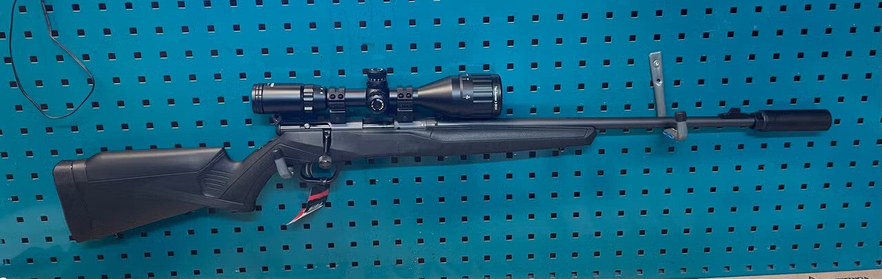 Salongrifle Savage B22 kal 22LR - Sikte med lys og demper