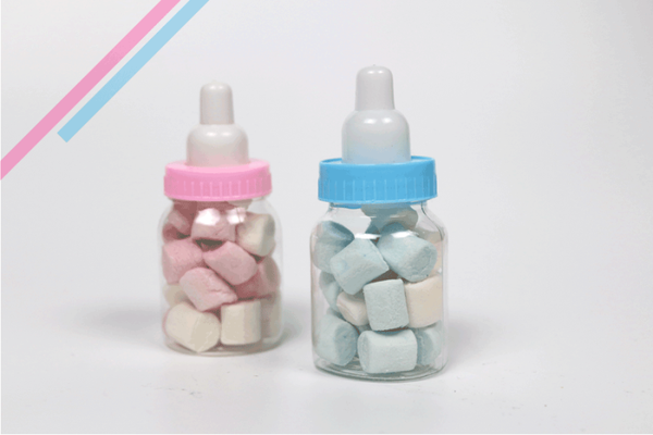 Papflesje gevuld met mini spekjes