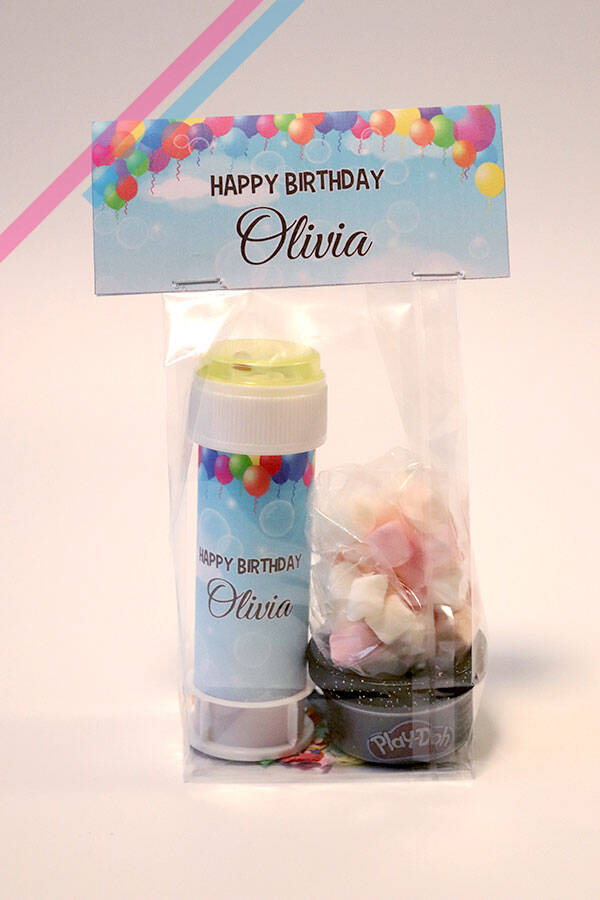 Traktatiezakje bellenblaas/klei