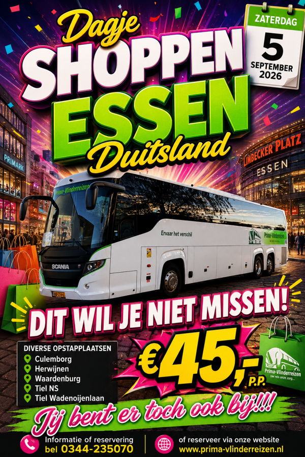 Voordelig Shoppen Zaterdag 5 Sept. 2026  Essen (duitsland)
