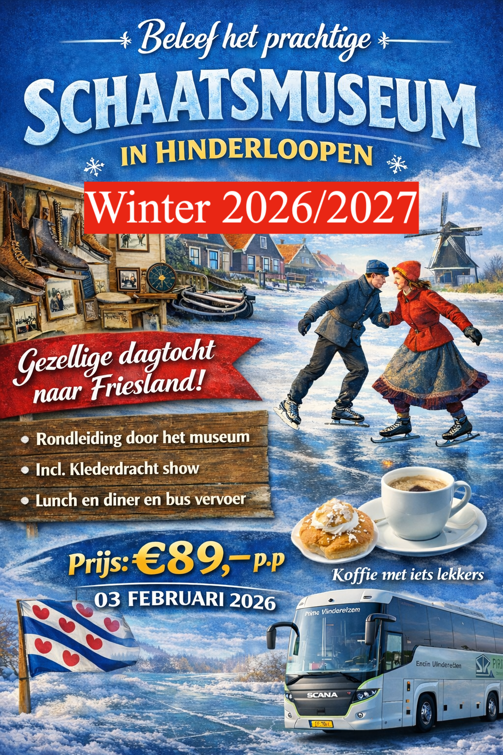 Dagtocht Friesland Winter 2026/2027