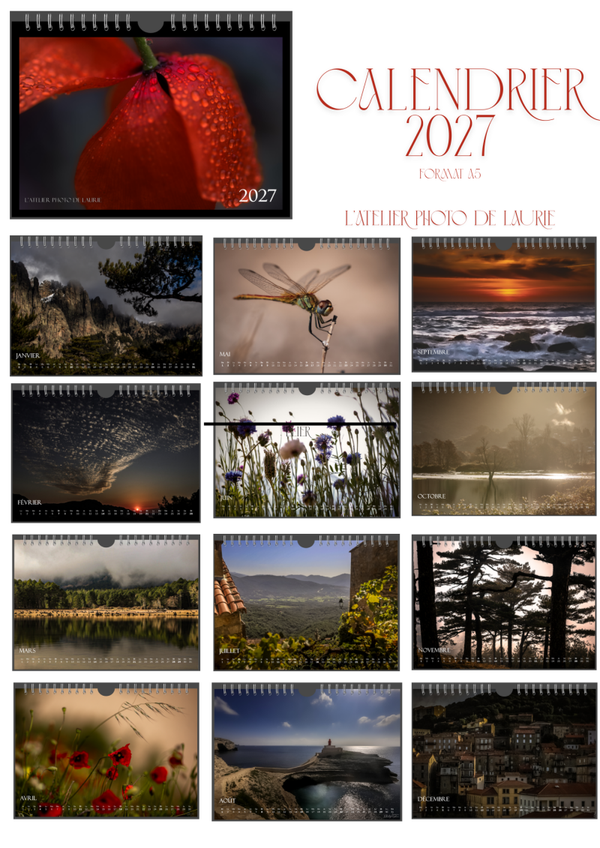 Calendrier photos 2027 - format A5 paysage