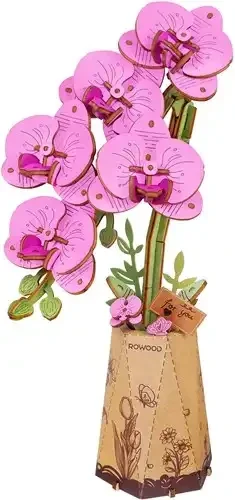 Robotime Purple Moth Orchid