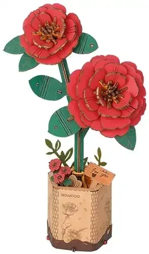 Robotime Red Camellia