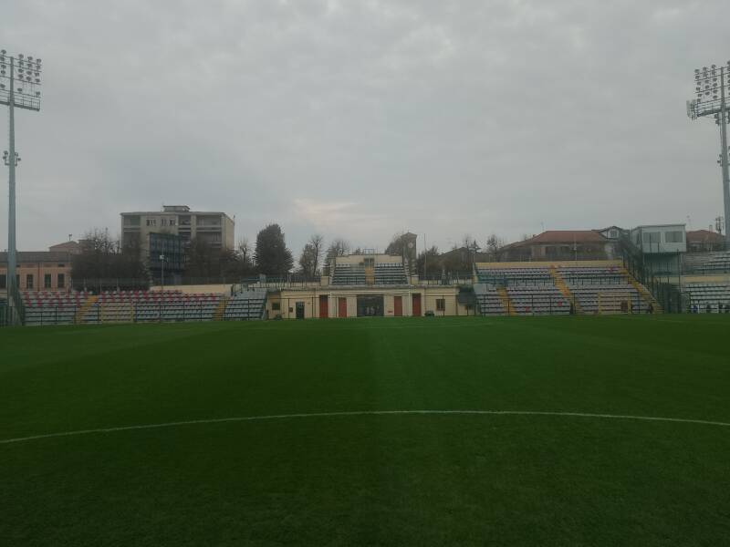 Il settore ospiti visto dal campo