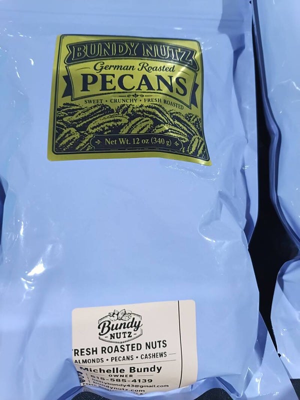 CINNAMON SUGAR PECANS. 12 oz Bag