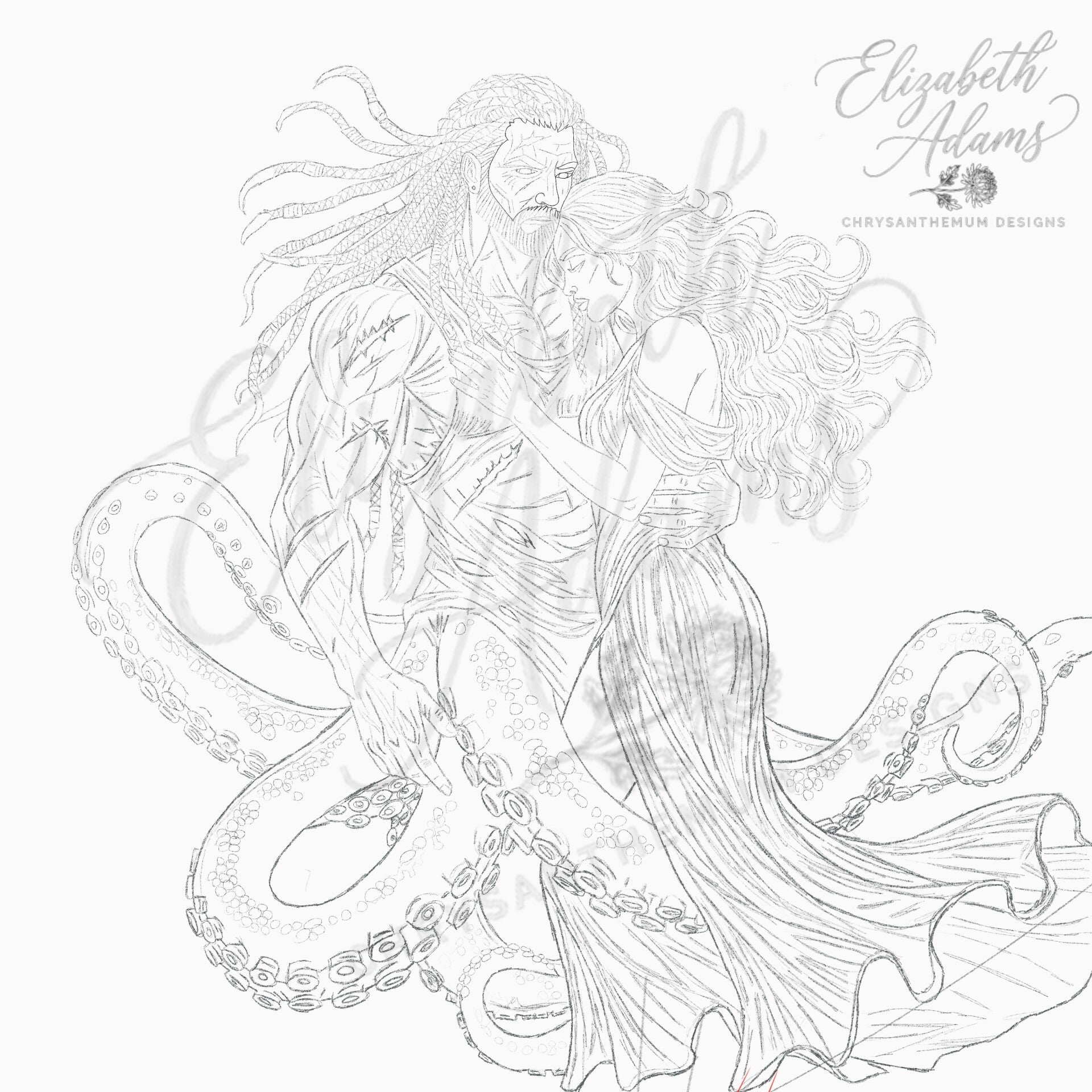 Kraken Premade Character Art Sketch