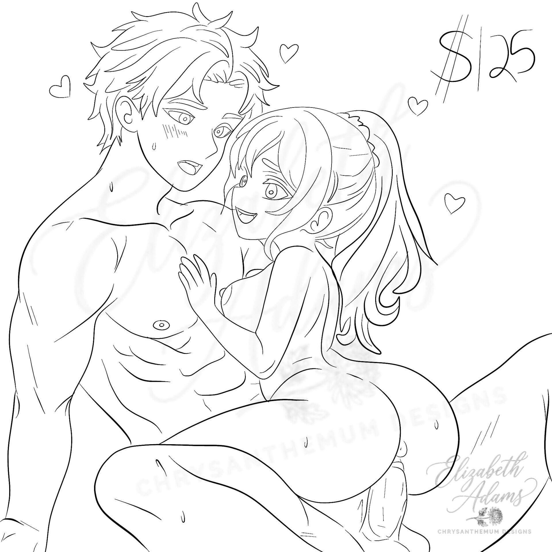 NSFW - Hearts Chibi Premade
