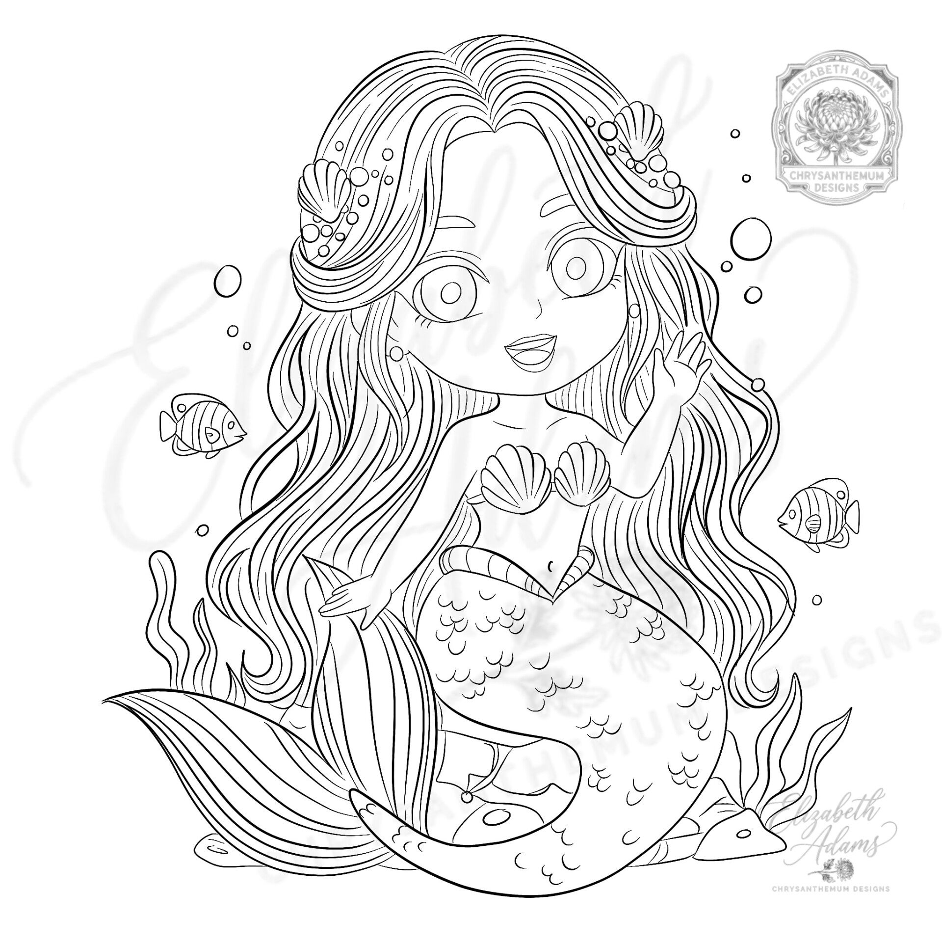 Mermaid - Premade Chibi Sketch