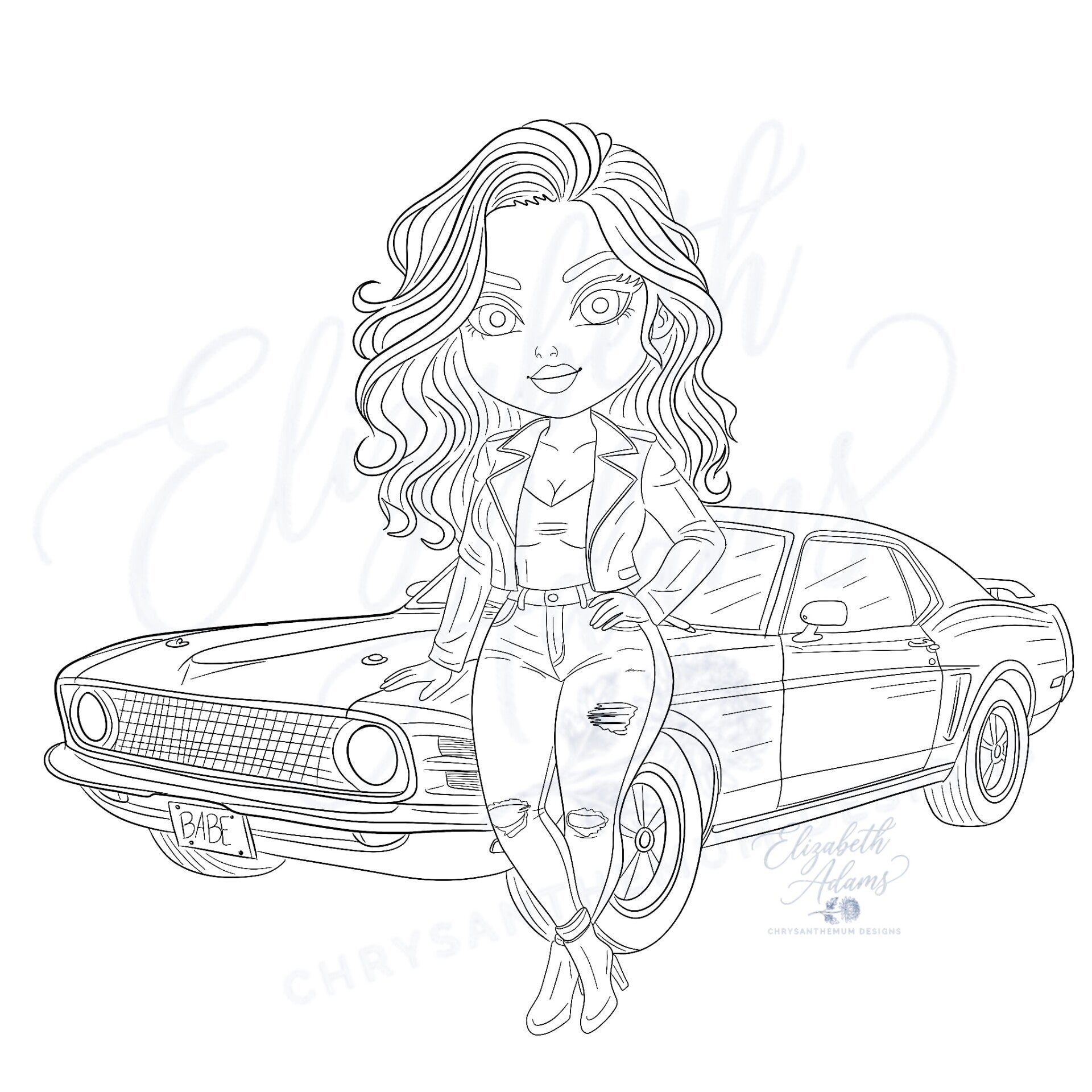 Model ‘Stang - Premade Chibi Sketch