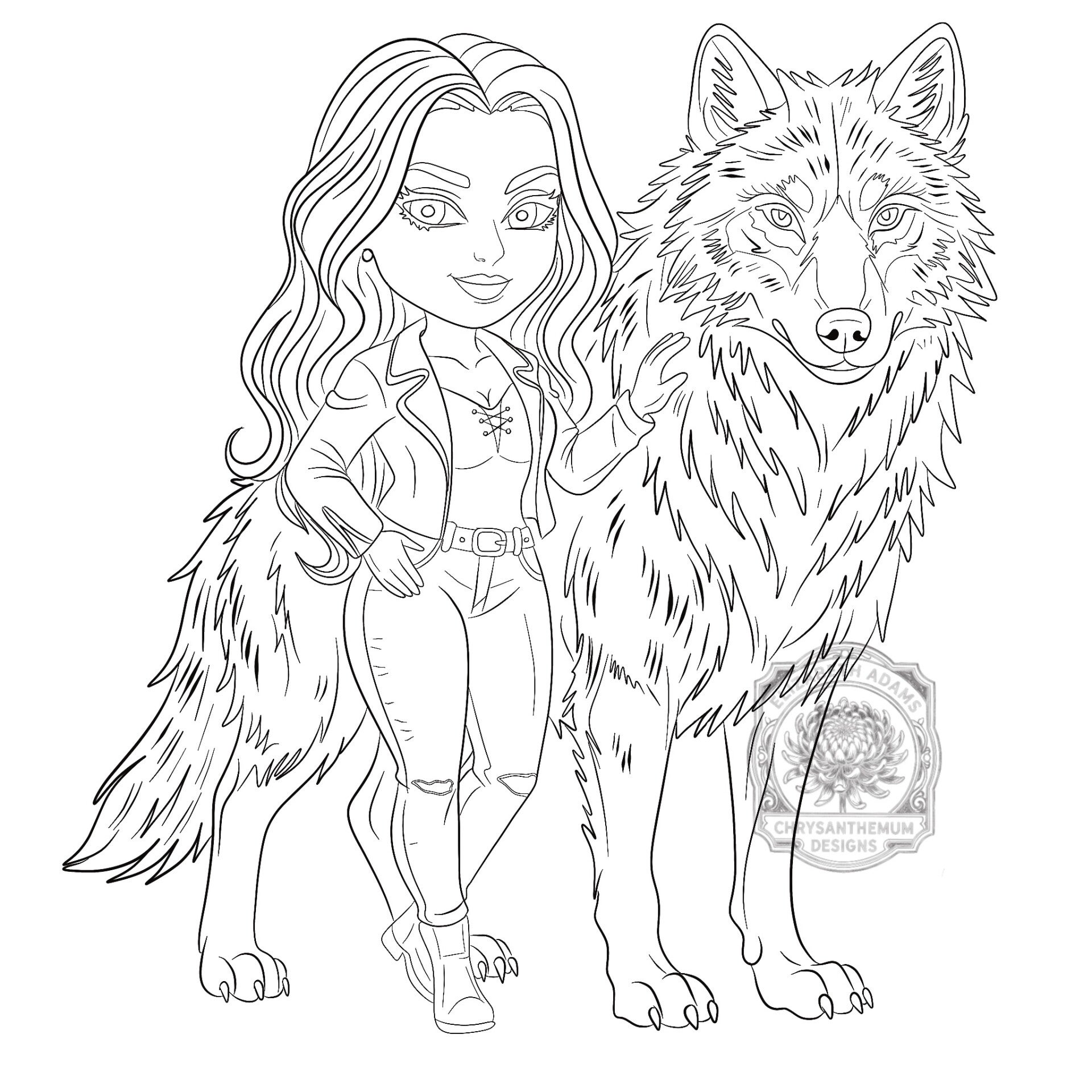 Wolf Girl - Premade Chibi Sketch