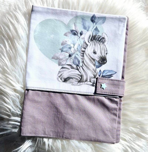 Protège carnet de santé Zèbre gris